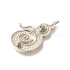 Тайские традиционные броши из латуни с микропаве из прозрачных кубических цирконий в виде девяти цифр KK-M312-33P