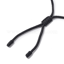 Ожерелье с подвеской от чумного доктора из натурального розового кварца с нейлоновой веревкой&nbsp;NJEW-H009-01-04