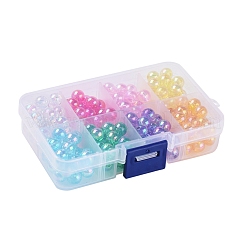 8 цвет экологически чистых прозрачных акриловых бусин&nbsp;MACR-X0020-04-8mm