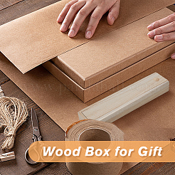 Прямоугольная деревянная шкатулка для драгоценностей&nbsp;LS-AJEW-WH0513-09