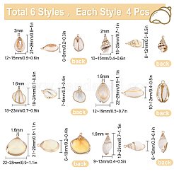 24 шт. 6 подвески в виде ракушек с гальваническим покрытием&nbsp;SSHEL-SC0001-18