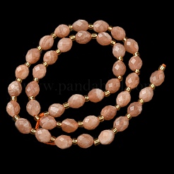 Натуральный персиковый лунный камень G-F809-A44-01