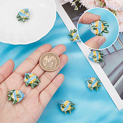 15шт фарфоровые бусины ручной работы PORC-BBC0001-01C