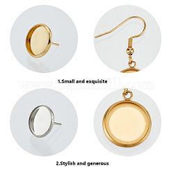 20 пара 4-х стильных висячих серег и серег с пустым стеклянным куполом EJEW-AB00028