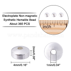 Гальванизировать немагнитных синтетический гематит нитей бисера G-AR0003-09S