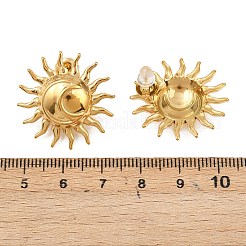 Серьги-гвоздики из нержавеющей стали Sun 304&nbsp;EJEW-P332-03G