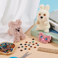 100 шт. 10 стеклянных кабошона с узором «глаз»&nbsp;DIY-ME0002-15