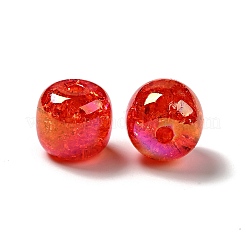 УФ-покрытие радужные переливающиеся акриловые бусины с кракле PACR-M002-04B