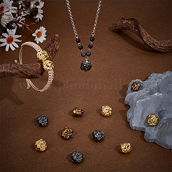 30 шт. Европейские бусины из сплава 3 цветов&nbsp;FIND-OC0013-99