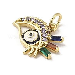 Латунные микро проложить кубического циркония подвески&nbsp;KK-E092-11G-02