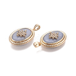 Латунные микропаве прозрачные подвески с фианитом KK-C005-08G