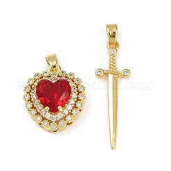 Латунные микропаве прозрачные кубические цирконии подвески наборы&nbsp;KK-R226-08G