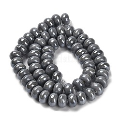 Фарфоровые бусины-рондели PORC-Q001-01G