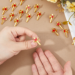 24 шт. крест с сердцем из сплава эмали на лацкан для одежды рюкзака&nbsp;JEWB-FG0001-59G