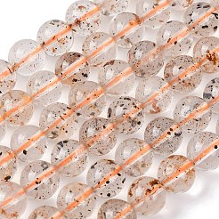 Нити натуральных алмазных бусин херкимер&nbsp;G-Z115-C03-6mm