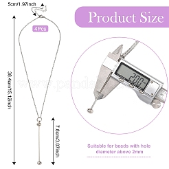 Изготовление ожерелья из 4 цепочки из нержавеющей стали 304&nbsp;NJEW-YW00004