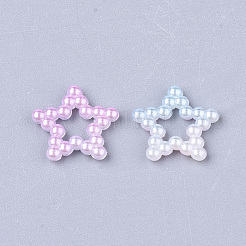 Радуга ABS пластик имитация жемчуга кольца OACR-T015-02-01