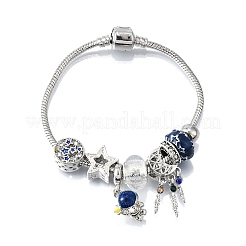 Сплав эмаль европейские бусины браслеты с подвесками BJEW-F495-19P