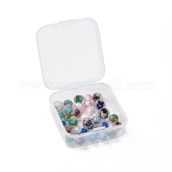 30шт ручной золотой песок бусины лэмпворк нити LAMP-FS0001-03