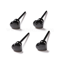 Гипоаллергенные серьги-гвоздики в форме сердца из биокерамики и циркония EJEW-Z023-08C