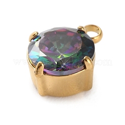 Подвески из нержавеющей стали 304 с микропаве из кубического циркония&nbsp;LS-STAS-K292-01G-15