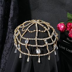 Ободки для волос из сплава со стразами для женщин&nbsp;AJEW-WH20020-241G