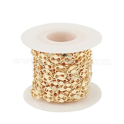 Латунный овал с плоскими цепочками с круглыми звеньями&nbsp;CHC-M025-17G