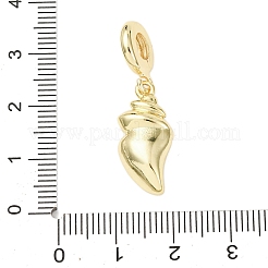 Подвески-шармы с изображением морских животных из латуни с микропаве из прозрачных кубических цирконий&nbsp;LS-KK-B159-04G-04