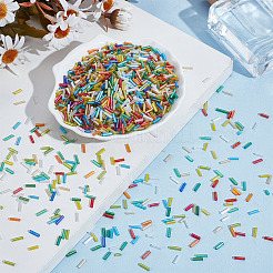 4000 шт. прозрачные радужные стеклянные круглые бусины&nbsp;SEED-ME0001-24