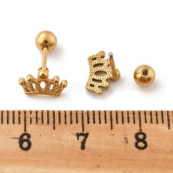 Серьги-гвоздики из нержавеющей стали 304&nbsp;STAS-E502-04G-01