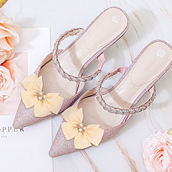 Украшения для обуви из полиэстера с бантом FIND-GO0001-52A