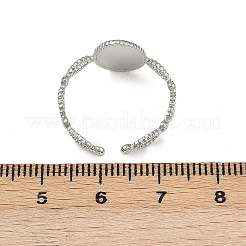 Овальные эмалевые манжеты из нержавеющей стали 304 для женщин&nbsp;RJEW-G355-01P-02