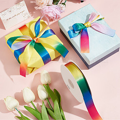 50 ярд ленты из полиэстера в репсовую ленту радужного цвета OCOR-WH0045-25