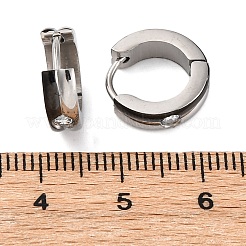 Серьги из нержавеющей стали 304 с кубическим цирконием и эмалью EJEW-M001-19P