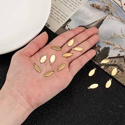 Овальное ионное покрытие (IP) 304 нержавеющая сталь штамповка пустые бирки брелоки STAS-L159-07G