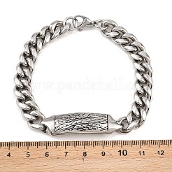 Браслеты из кубинской цепочки из нержавеющей стали 304 для мужчин и женщин&nbsp;BJEW-G766-05P-02