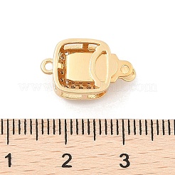 Латунные застежки из прозрачного кубического циркония с микропаве KK-C080-10G