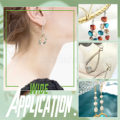 Латунные крючки для сережек с соединительными кольцами и пластиковыми гайками DIY-PH0023-18