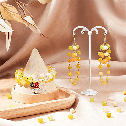 375 шт. двухцветные стеклянные бусины с эффектом кракле&nbsp;DIY-PH0003-88