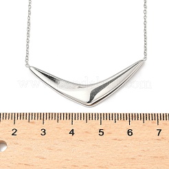 Ожерелья с подвеской в форме буквы V из нержавеющей стали 304 для женщин NJEW-Z086-01P