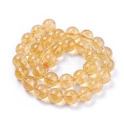 Природный цитрин бисер нитей&nbsp;G-E326-12mm-01