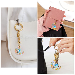 2 шт. подвесные украшения из акрила и смолы с имитацией жемчуга и сплава&nbsp;HJEW-TAC0114