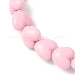 Акриловые эластичные браслеты в форме сердца&nbsp;BJEW-JB12640