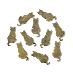 Кабошоны для котят из сплава&nbsp;PALLOY-WH0051-01AB-06