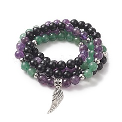 Колье с подвеской в виде крыла из сплава NJEW-JN04256