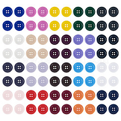 120 шт. 20 цвета пуговицы из смолы с 4 отверстиями&nbsp;BUTT-TA0001-29B