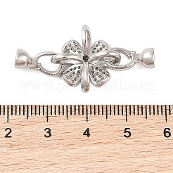 Стойка покрытие цветок латунь проложить прозрачный кубический цирконий сложить застежки FIND-Q112-01P