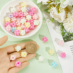 60 шт. флокированные непрозрачные акриловые бусины&nbsp;MACR-SC0002-37