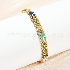 Браслеты-цепочки из нержавеющей стали 304&nbsp;BJEW-G747-07G