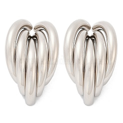 201 серьги-гвоздики из нержавеющей стали&nbsp;LS-EJEW-Q026-23P